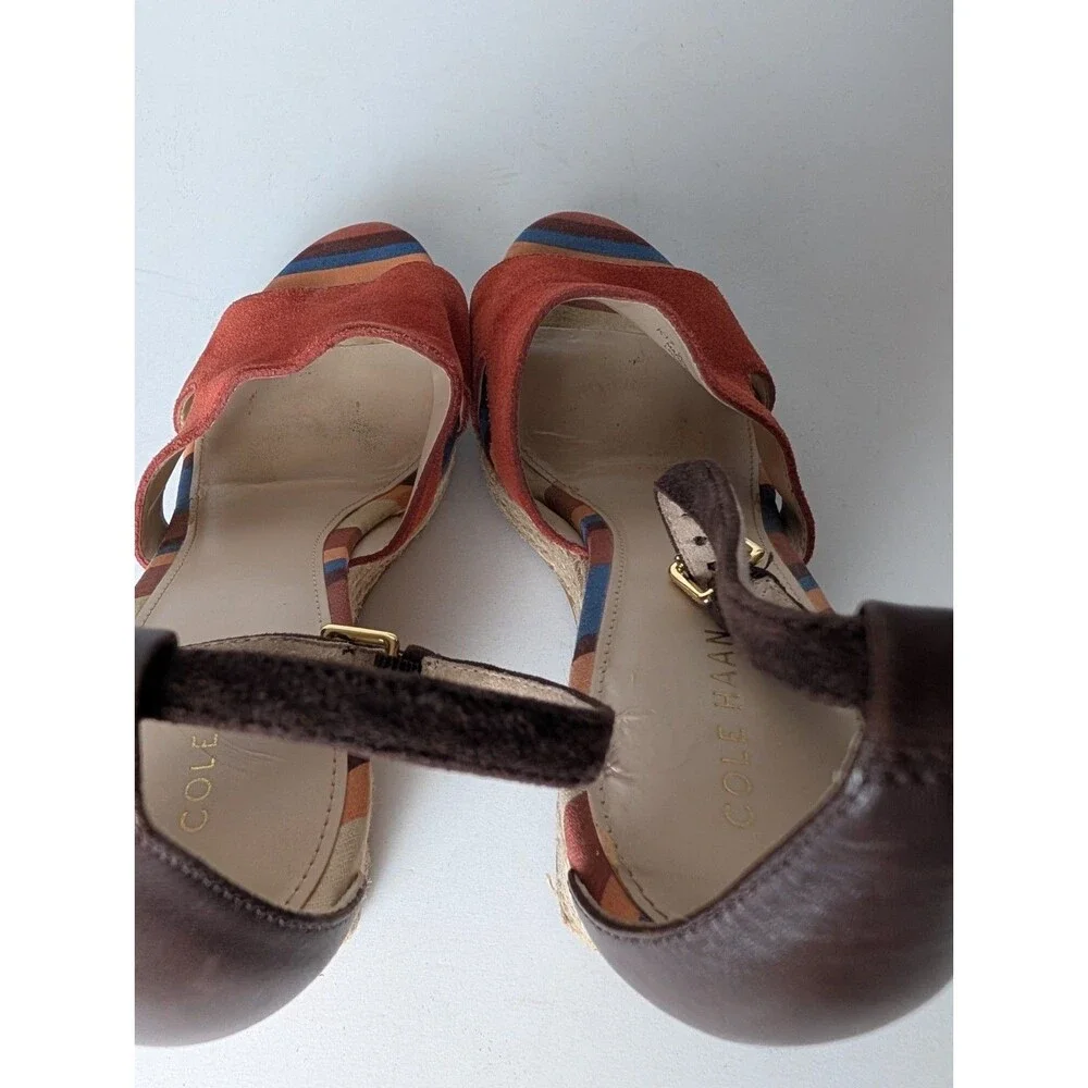 Cole Haan Wedge Heels Giselle Hi Espadrille Multi-Color Sandal Women's 7B